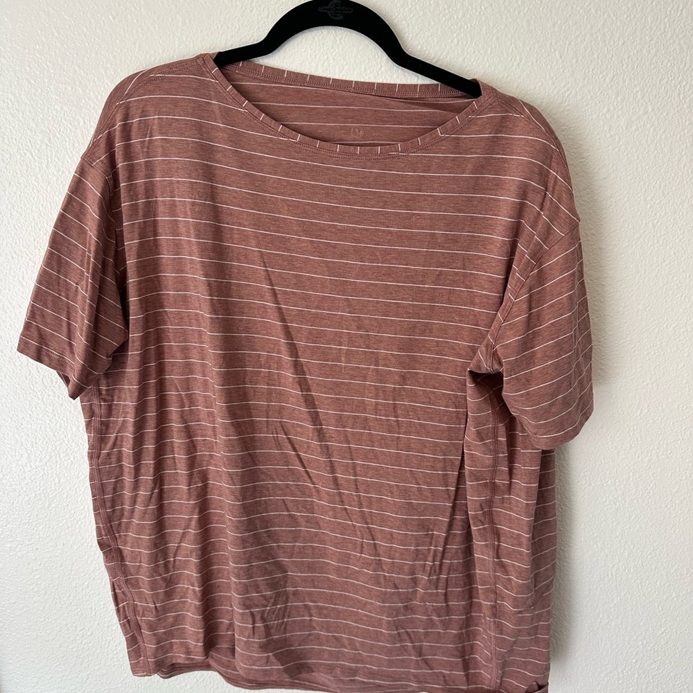Lululemon Striped Brown T-Shirt